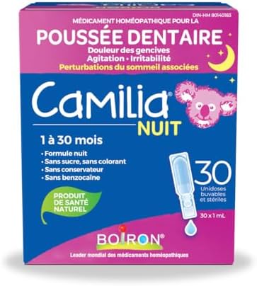 Boiron Camilia Night 30 Unit-Doses Homeopathic Medicine Used to Relieve Pain, Restlessness, Irritability Due to Teething, and Associated Sleep Disturbances from 1 to 30 Months — view 2