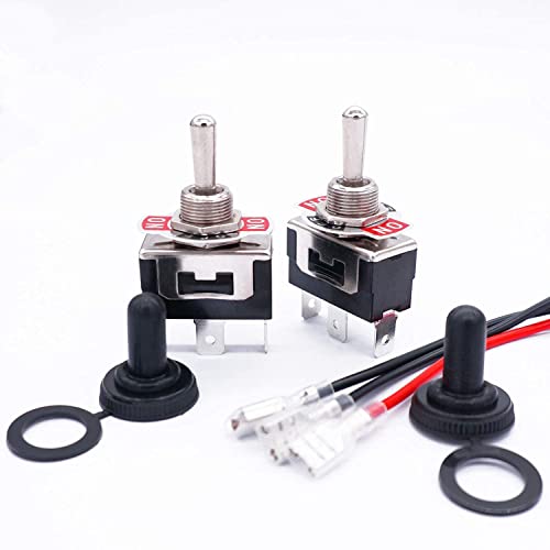 Twtade CA-E-TEN-1122MZX 3 Pcs Latching Toggle Rocker Switches 3 Pin 3 Position On/Off/On Spdt Heavy Duty 16A 250Vac Spade Terminal Metal Switch thumb #3