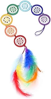 JSDDE 7 Chakra Crystal Dream Catchers Reiki Healing Crystals Bead Dreamcatcher Hanging Ornaments for Decoration Balancing Meditation