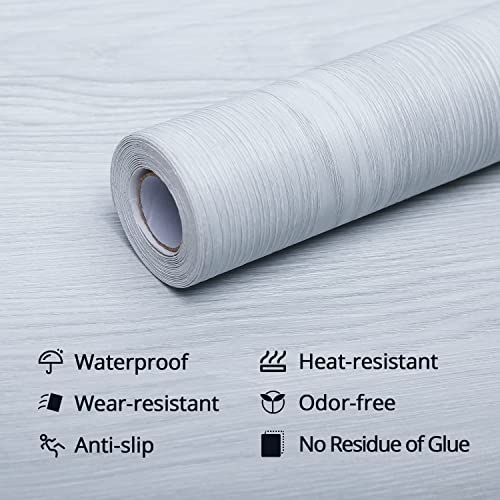 Vinyl Flooring Roll 24X118〞(19.4 Sq.ft), Self-Adhesive Peel And Stick, Wood Grain Look, For Bathroom, Kitchen, Bedroom, Rv #TOP3