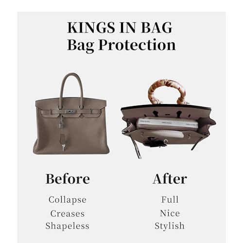 KINGS IN BAG Almofada de bolsa compatível com Kelly 28 bolsas, enchimento de bolsa com cetim macio p