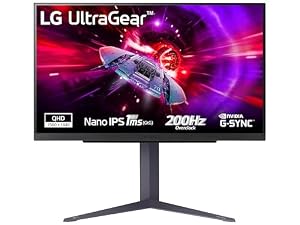 LG 27GS85Q-B 27" 68,6 cm UltraGear 2560 x 1440 Pixel Quad HD LCD 1 ms 400 cd/m² IPS DisplayPort HDMI Schwarz