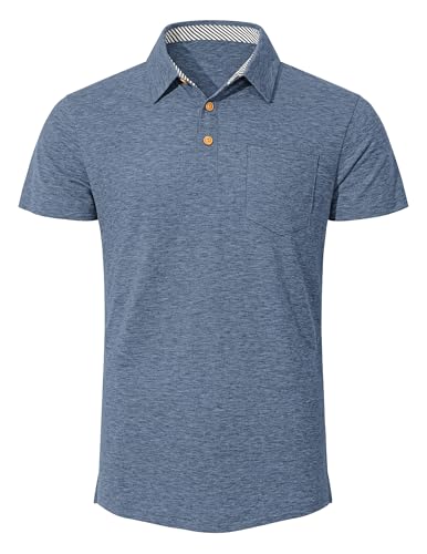 Polo homme manches courtes grande taille M-4XL en coton anti-transpiration pour l'été