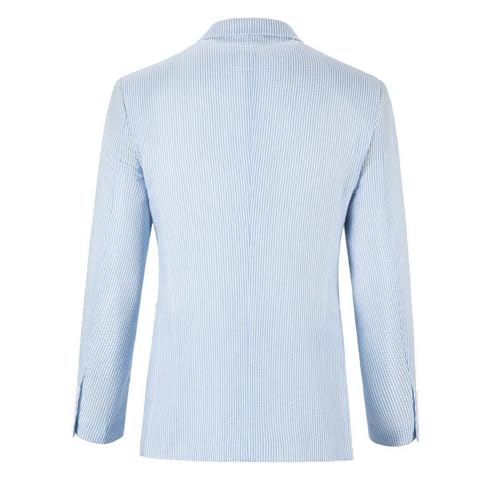 Seersucker Mens Suit Jacket Slim Fit Striped Tuxedos Jacket Light Weight Sport Coat Summer Blazer for Men Wedding Prom3