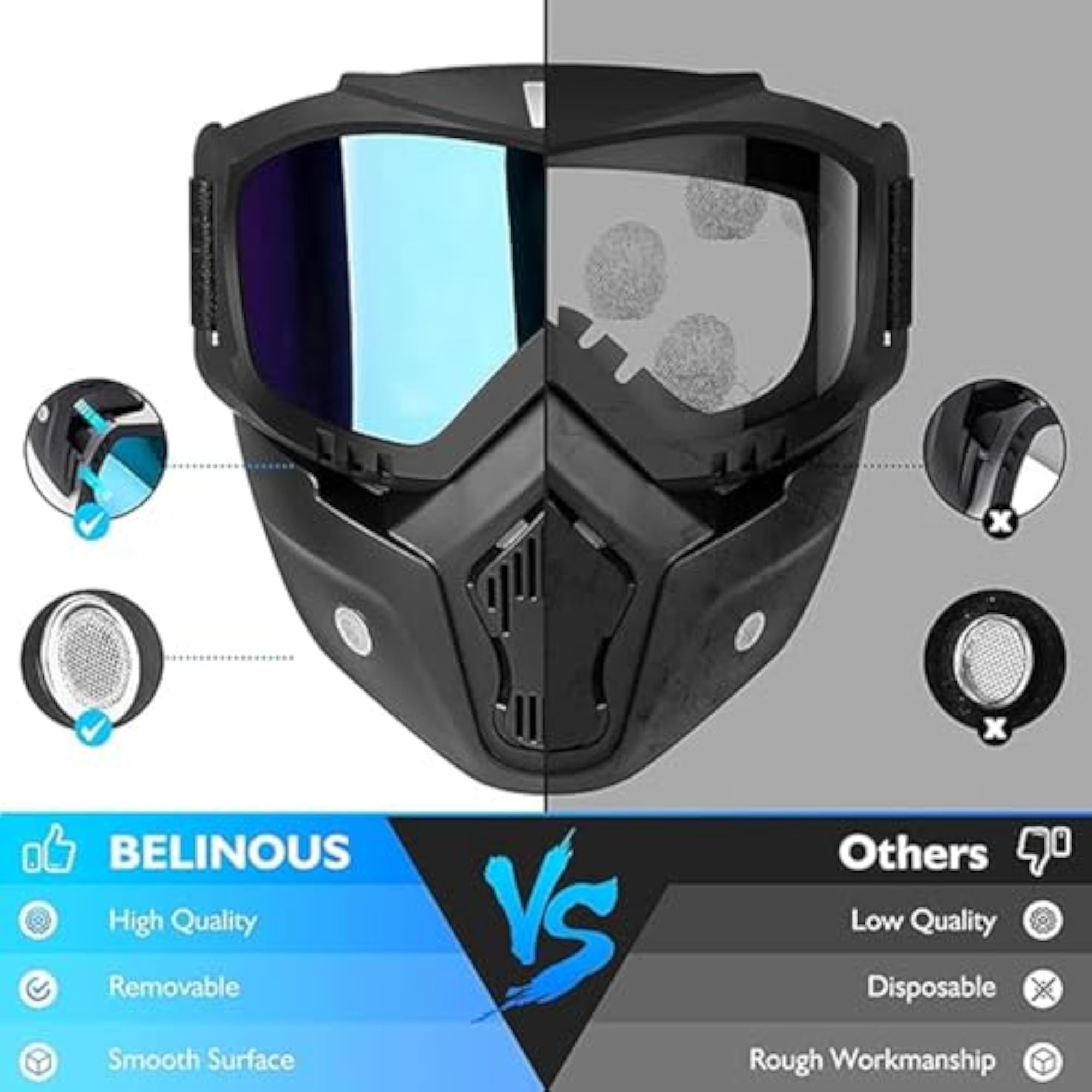 Anti Scratch Goggle Bike Ask, UV Protective Eyewear