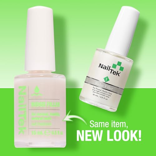 nail tek ridge filler formula 1  clear ridge filler for nails base coat nail strengthener polish for strong healthy natural nails growth 05 fl oz