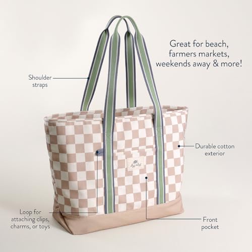 Bolsa de lona para mamá Itzy Ritzy espaciosa y moderna con estampado de tablero de ajedrez 5