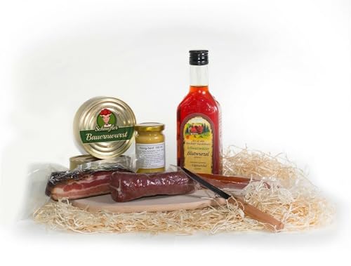 Schwarzwald Metzgerei - Geschenkset 'Jause' mit verschiedenen Wurtsspezialitäten, einem...