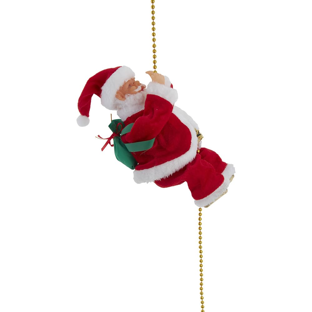 Père Noël sur chaîne d'escalade pour retrouver la magie de l'enfance