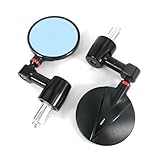 Para M&onster 695 696 796 797 821 1100 1200 1200S 1200R S2R S4R Motocicleta CNC Espejos Retrovisores Laterales Manillar Espejo Final(Red)