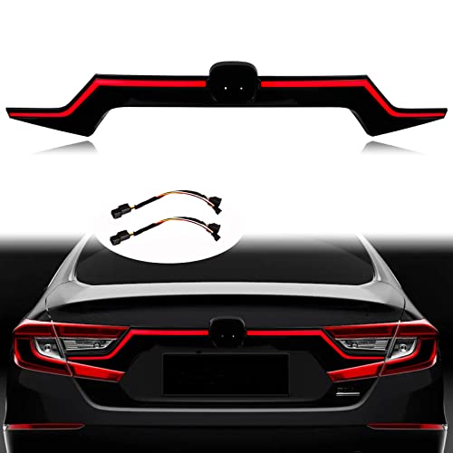 GEEGEETOP Smoked Trunk Lid Third Brake Light Bar Assembly Sequential Flash Signal Tail Brake Lamp Compatible with 2018-2020 Honda Accord 10th Plug and play (smoked) by GEEGEETOP - Used condition - US$127.62