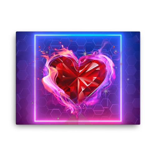 Tableau Amour Love Coeur #5 KFIODO 45x61 cm pour salon