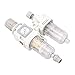 Air Filter Regulator Lubricator Combo G1/4in, Pneumatic Tool Air Pressure Regulator, Water Oil Separator with Aluminum Alloy Housing, Adjustable Pressure Gauge for Industrial Use