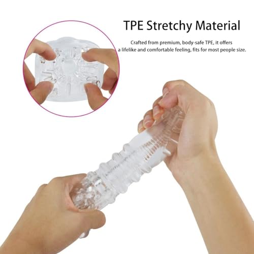 Dual-Entrances-Male-Masturbator-Sex-Toys-for-Adult-Male-Masterburbater-Pocket-Pussy-Penis-Training-Toy-Bump-Beads-Stimulation-Reusable-Penis-Blowjob-Stoker-Masturbator-Cup-for-Men-Discreet-Package