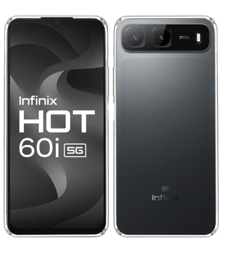 Image of COVERBLACK Flexible Rubber Case Back Cover Compatible for Infinix X6730 / HOT 60i 5G - Transparent
