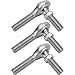 Steel 3/8 Inch LH Male Heim Joint Rod Ends with Stud ? 3 Pack