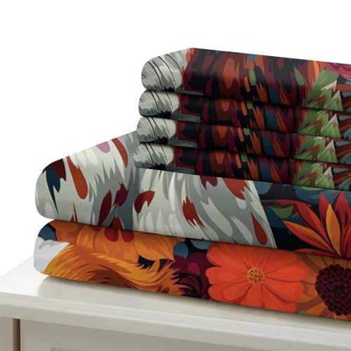 Housse de couette chien 3D Super King, literie microfibre premium
