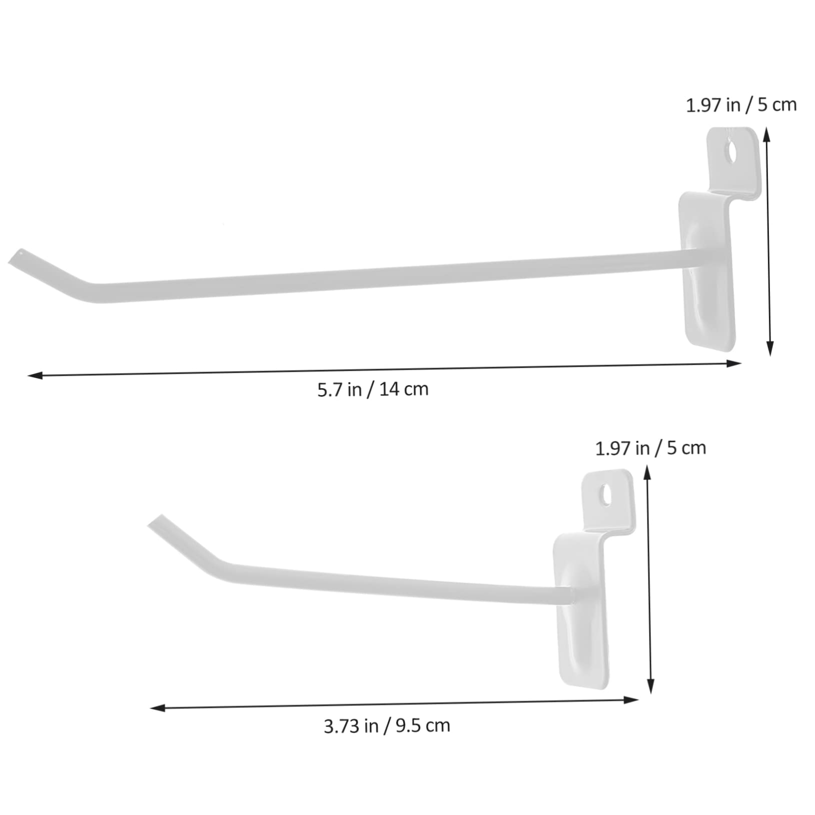 Ciieeo Ganci Pezzi Scanalato Ferro in Bianco Pannello 30 | Garage e Parete Espositiva, Rimozione Rapida, Installazione Semplice, Adatti a Bag e Jewelry