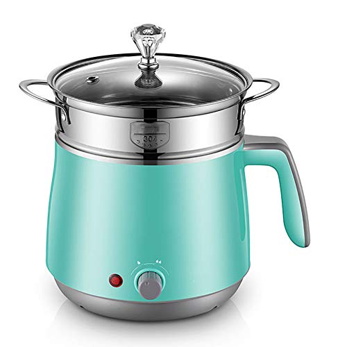 Preisvergleich Produktbild Multifunktions elektrische Haushalt Bratpfanne, zweilagige Antiverbrühschutz kleinen Elektroherd mit regelbarer Thermostat, automatischer Abschaltung, 1.5L, 600W,235cm