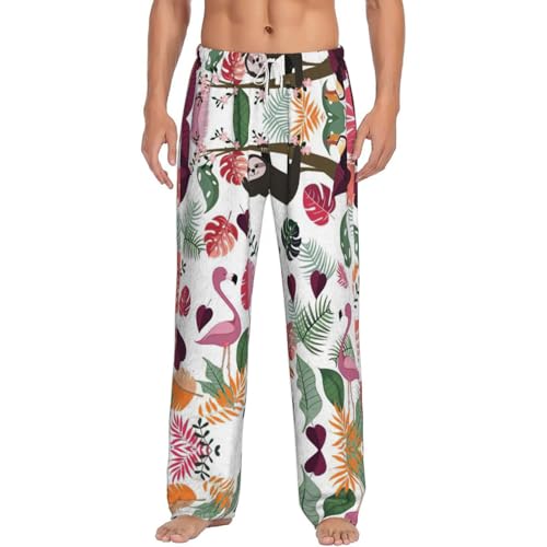 Pantalon de pyjama paresseux pour des week-ends de détente absolue en homewear tropical rose homme