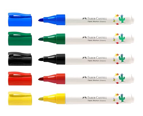 Image of Faber-Castell CREATIVE STUDIO FABRIC MARKER- CLASSIC SET OF 5