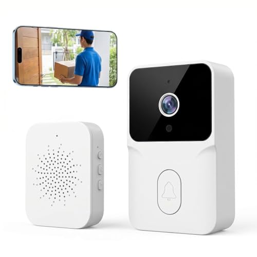 Nimbust Timbre de vídeo WiFi 1080P con cámara y visión Nocturna, Audio bidireccional, instalación fácil, detección de Movimiento,Seguridad Inteligente para el hogar，Se Requiere suscripción