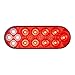 Maxxima M85601R 6” Oval LED Stop/Turn/Tail and Back-Up Light, Grommet Mount, 4-Pin DryFit Connector & Pigtail, DOT Compliant, Acrylic Lens & ABS Housing, 12.8V
