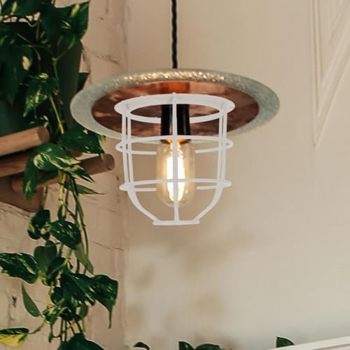 Image of Industrial Bulb Guard Light Bulb Cage Guard Light Protective Cover 5.70 Inch Wire Lamp Shade for Workshop Farm Factory Lighting 1 Pack