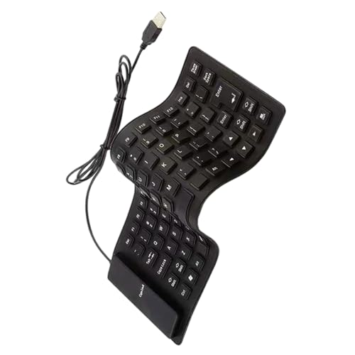 ZYKEJJDDAK Teclados portátiles de silicona USB de 85 teclas, plegables, silenciosos, a prueba de polvo, para portátiles y PC