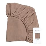 Huxie Crib Sheets – Organic Cotton Muslin Fitted Crib Sheet – Standard Size for Baby Boy and Baby Girl 28
