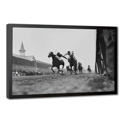 Impression sur toile The Fighting Finish 1933 Kentucky Derby 40x61cm