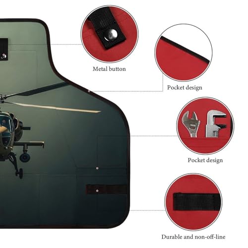 Delantal ajustable para carpintería unisex con múltiples bolsillos miniatura 3
