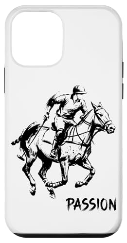 Gritty Brush Stroke Polo Horse Passion ��n�X�|�[�c �X�}�z�P�[�X iPhone 12 mini �p