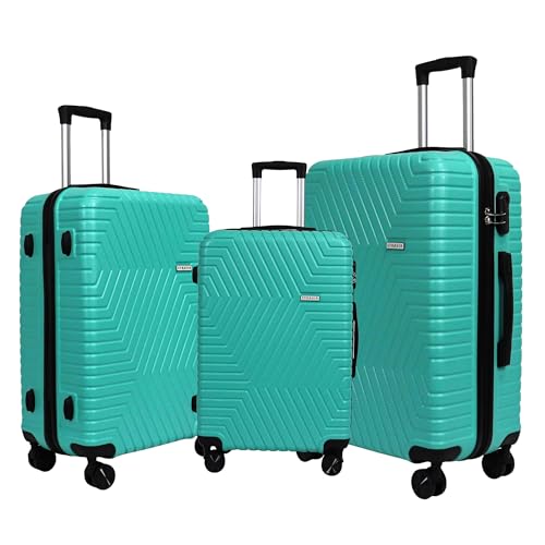 STRAVIA – Del – Set de 3 Valises (55/65 / 75 cm) – ABS Légères et Résistantes – Serrure à Code Sécurisée – 4 Roues Double Ultra Fluides –...