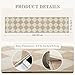 Beeiva Checkered Print Long Hallway Runner Rug Non Slip, Beige Ultra Thin 2.5x10 Washable Runner Rug, Moroccan Trellis Home Decor Faux Wool Neutral Carpet for Bathroom Kitchen Hallways, 10ft