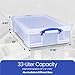 Really Useful Box 33 Liter Plastic Stackable Storage Container with Snap Lid & Built-in Clip Lock Handles for Home or Office Organization, Clear