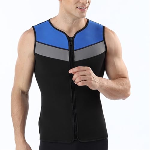 Camiseta de neopreno sin mangas para hombre, chaleco de surf cálido de 3mm para natación, buceo y surf (A_Medium) miniatura 1