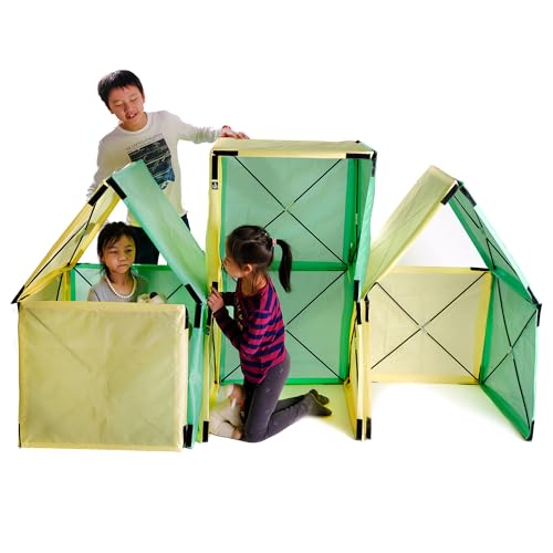Epic Fun Forts Build Your Own Fort for Kids Ages 5-12 Years, Outdoor & Indoor Fort Building Kit Made of Metal Self-Standing Construction - STEM Play Fort for Boys & Girls (5 Panels per Set)
