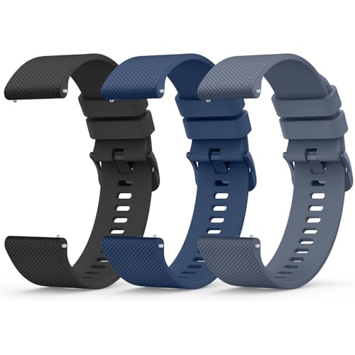 Yisica 3 Piezas Correa para 22mm Reloj Inteligente Hombre Mujer,