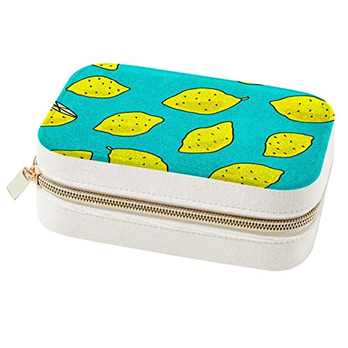 Boîte à bijoux voyage citron mignonne pour bagues et colliers