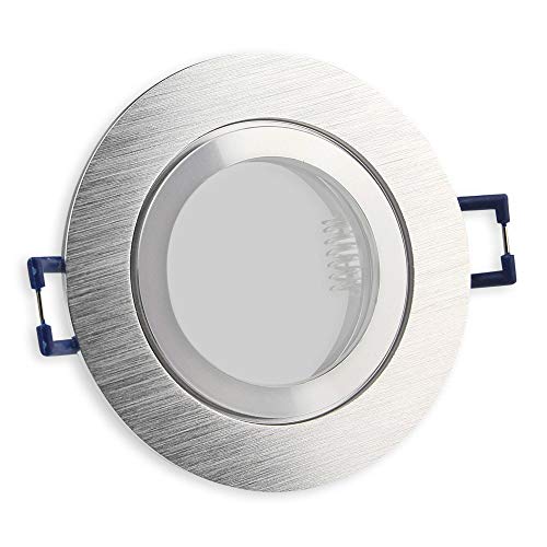 6x cornice per faretti da incasso set acciaio