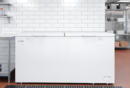 Image of KoolMore KM-SCF-30C 79 in. Commercial Two-Door Chest Freezer, 30 Cu. Ft. in White, ETL Listed