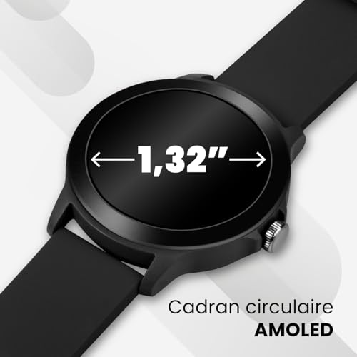 SPC Smartee Duo Vivo 2 - Smartwatch Montre connectée avec Cadran Rond AMOLED 1,32" | Appels Bluetooth | 2 Bracelets | 100 Sports | IP68 | 8 Jours Batterie | Contrôle app Android/iOS - Noir – Image 3