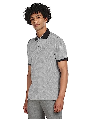 Image of Calvin Klein Men's Liquid Touch Polo Stripe with UV Protection