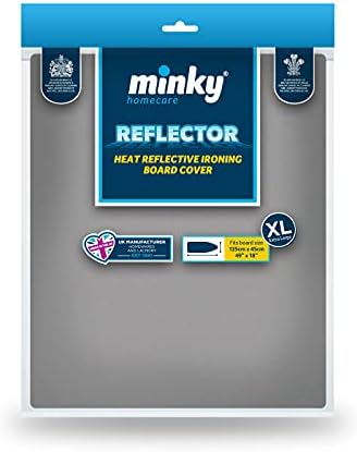 Minky Reflector Ironing Board Cover, Metallic, Multicolor, 125 x 45 cm