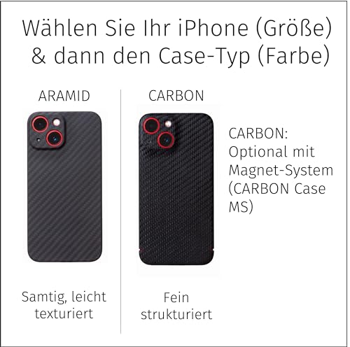 Filono Carbon Hülle für iPhone 12 Pro mit MagSafe Kompatibilität