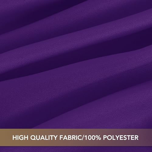 Image of sancua Rectangle Tablecloths for 6 Foot Tables, 6 Pack - Washable Polyester Fabric Table Cloth for Halloween Party, Wedding Birthday Banquet Reception, 54x108 Inch, Purple