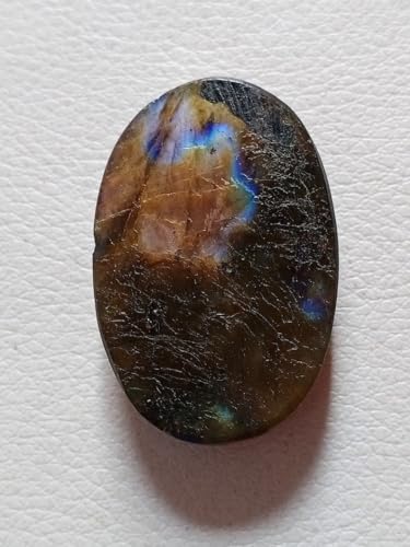 Labradorite violette ovale pour fabrication bijoux pendentif collier 37mm