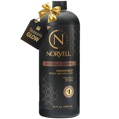 Norvell Premium Spray Tan Solution Double Dark 34 fl oz – Professional Sunless Tanning Formula for Deep Rich Bronze, Streak-Free, Fast-Drying, Long-Lasting Sunless Color