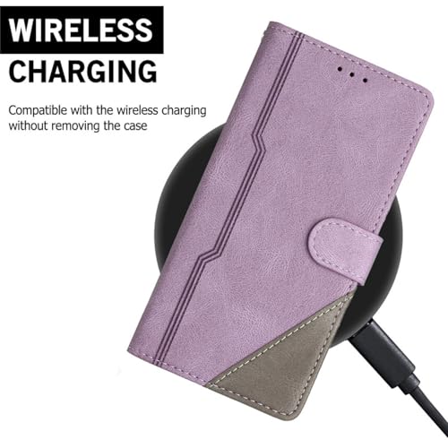 Étui portefeuille iPhone SE violet anti-choc protège écran avec support rabat - 5